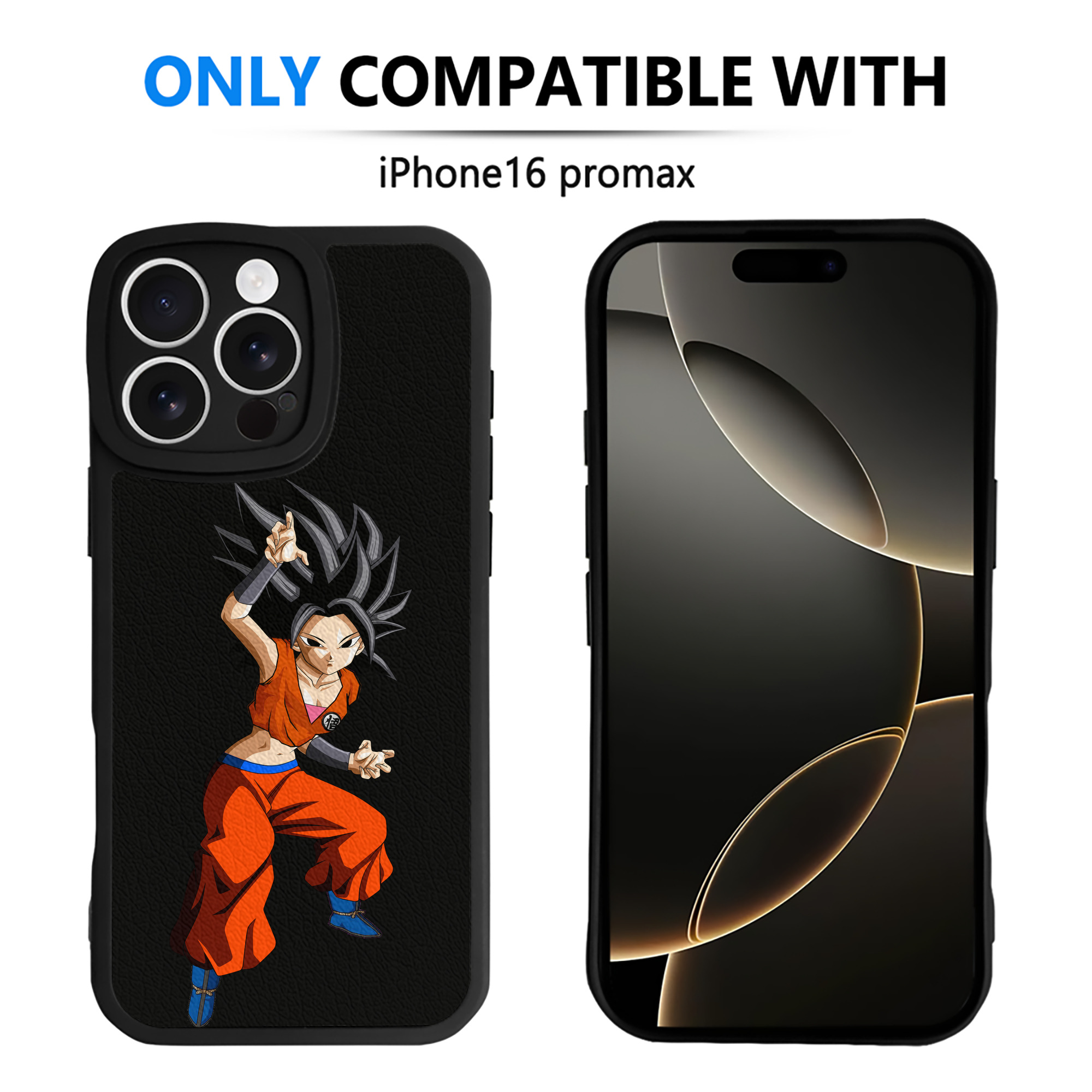 （画像用） ドラゴンボール カリフラ DRAGON BALL Caulifla 【iPhone 16シリーズ対応】シリコンスマホケース（レザー調） 材質：シリコン